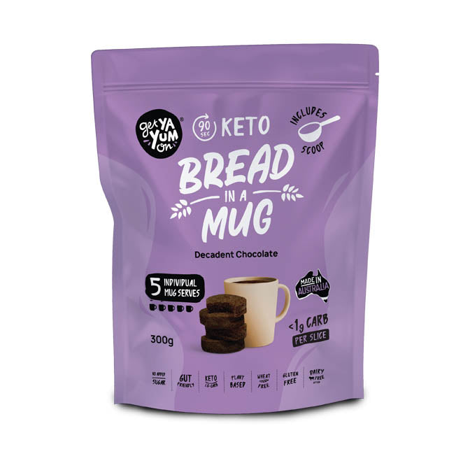 Get Ya Yum On Keto Bread in a Mug Decadent Chocolate Flavour