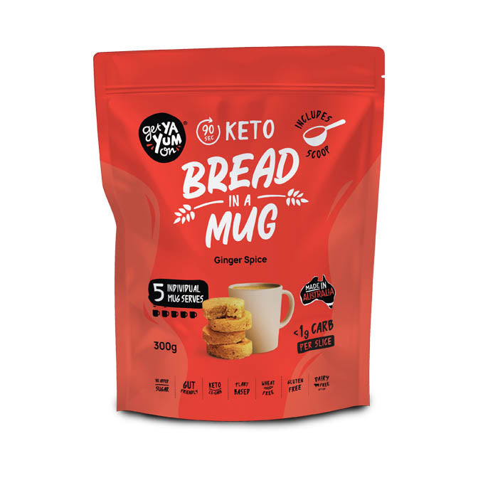 Get Ya Yum On Keto Bread in a Mug Ginger Spice Flavour