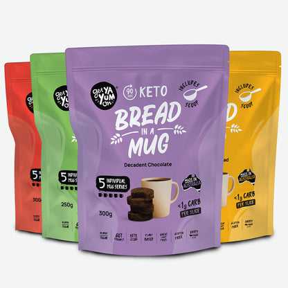 Get Ya Yum On Keto Bread in a Mug 4 Flavours
