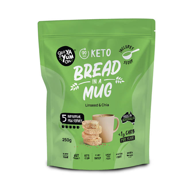 Get Ya Yum On Keto Bread in a Mug Linseed & Chia Flavour