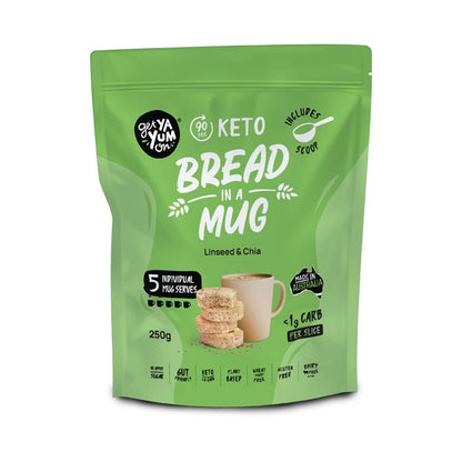 Get Ya Yum On Keto Bread in a Mug Linseed & Chia Flavour