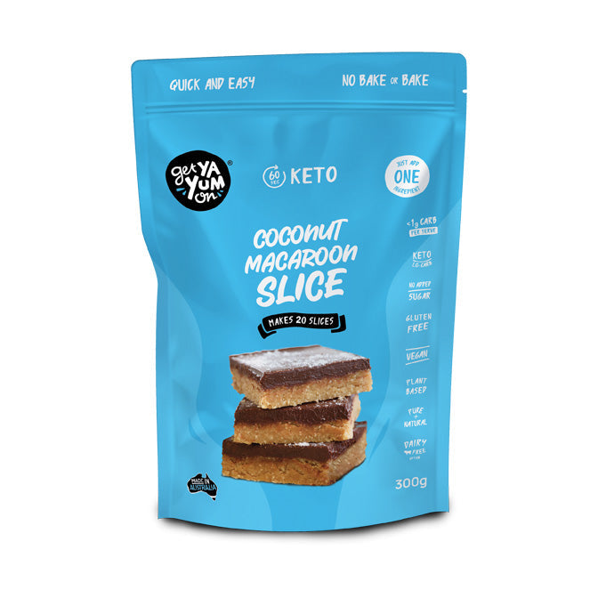 Get Ya Yum On Keto Coconut Macaroon Slice 300g