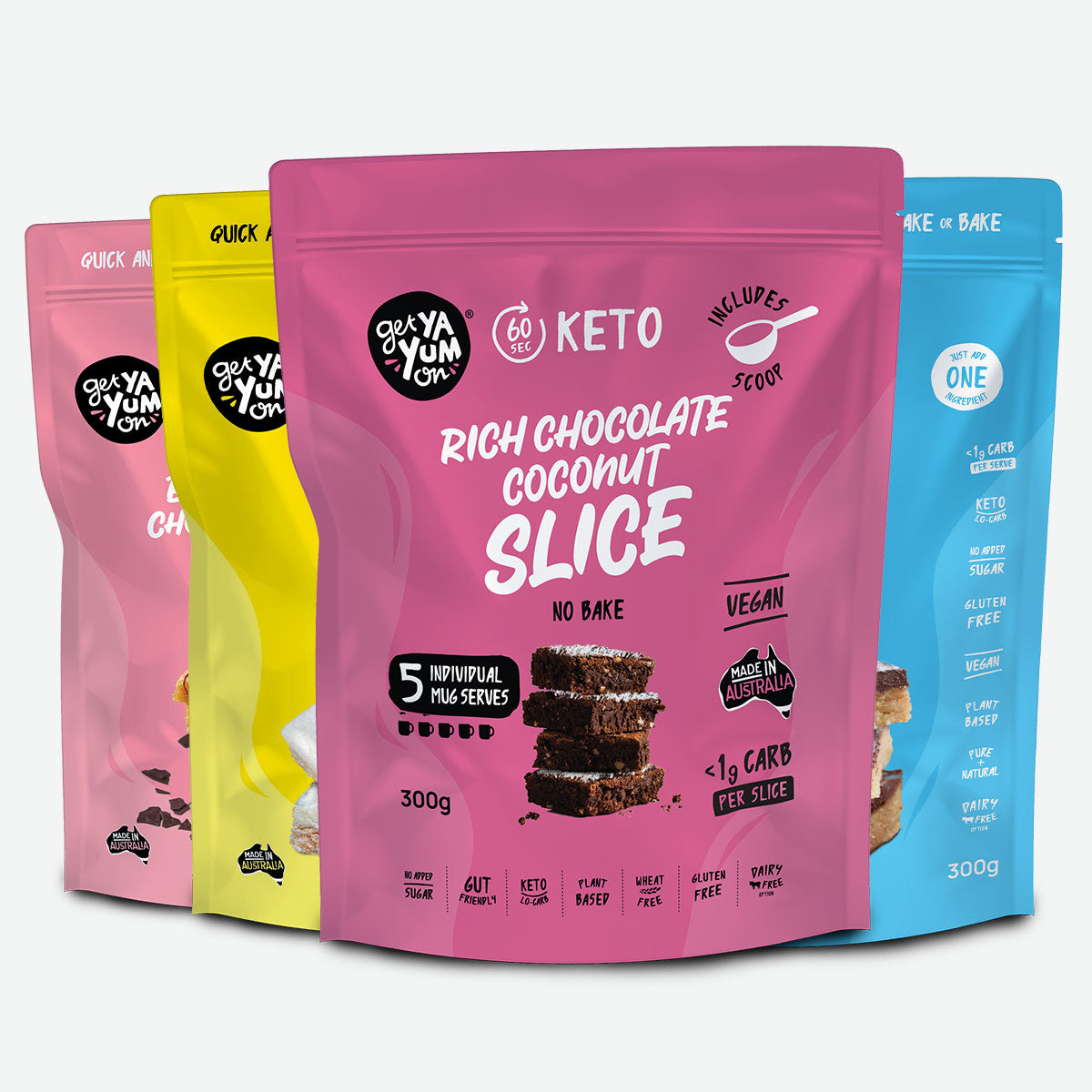 Get Ya Yum On Keto Slice 300g 4 flavours