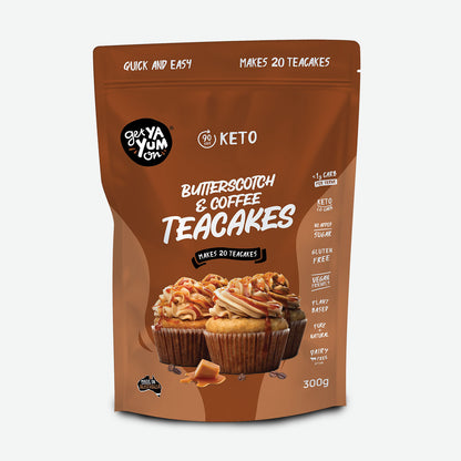 Get Ya Yum On Keto Butterscotch & Coffee Teacakes 300g