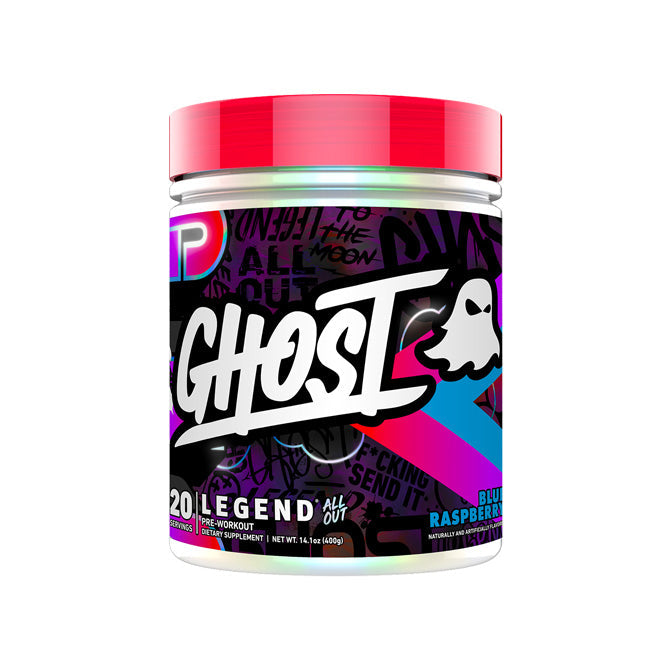 Ghost Pre Workout Legend All Out 20 Serves Blue Raspberry