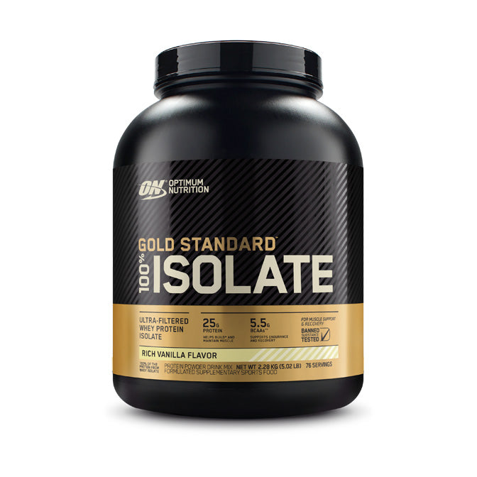 Optimum Nutrition Gold Standard 100% Isolate 76 servings 2.28kg (5.02lb) - Rich Vanilla Flavour