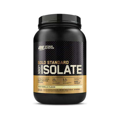 Optimum Nutrition Gold Standard 100% Isolate 24 servings 720g (1.58lb) - Rich Vanilla Flavour