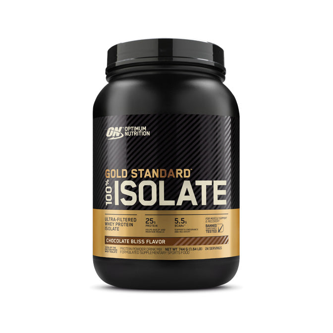 Optimum Nutrition Gold Standard 100% Isolate 24 servings 720g (1.58lb) - Chocolate Bliss Flavour
