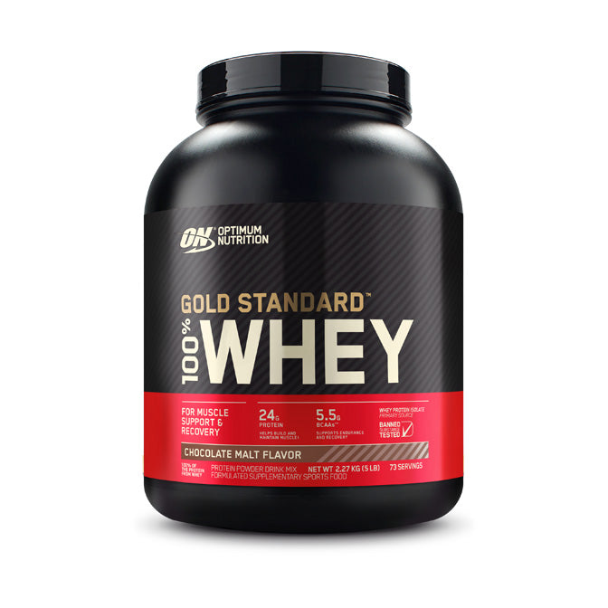 Optimum Nutrition Gold Standard 100% Whey 73 servings 2.27kg (5lb) - Chocolate Malt Flavour