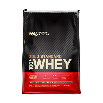 Optimum Nutrition Gold Standard 100% Whey 149 servings 4.54kg 10lb - Double Rich Chocolate Flavour