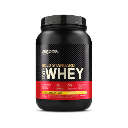 Optimum Nutrition Gold Standard 100% Whey Protein 29 servings 907g 2lb - Banana Cream Flavour