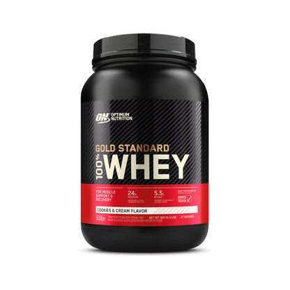 Optimum Nutrition Gold Standard 100% Whey Protein 29 servings 907g 2lb - Cookies & Cream Flavour