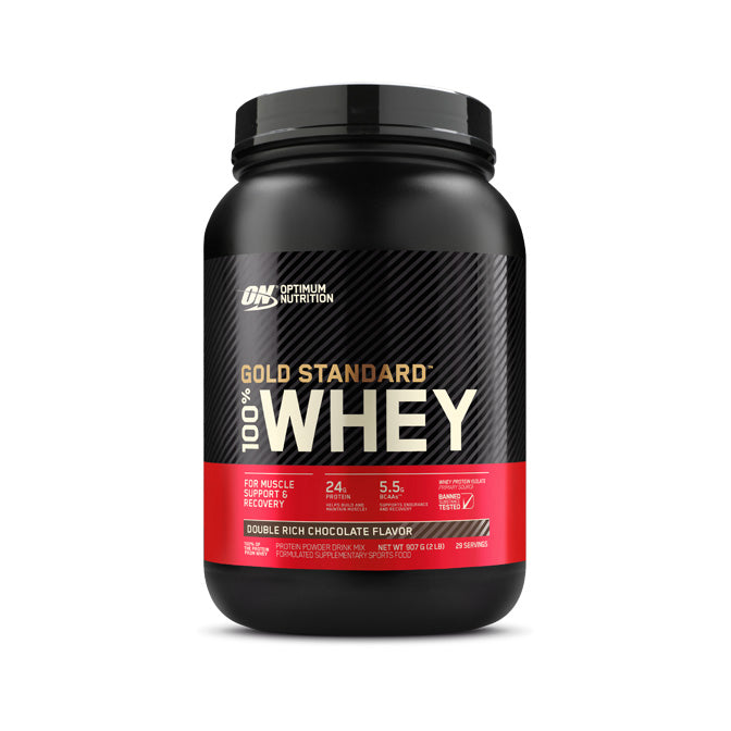 Optimum Nutrition Gold Standard 100% Whey Protein 29 servings 907g 2lb - Double Rich Chocolate Flavour
