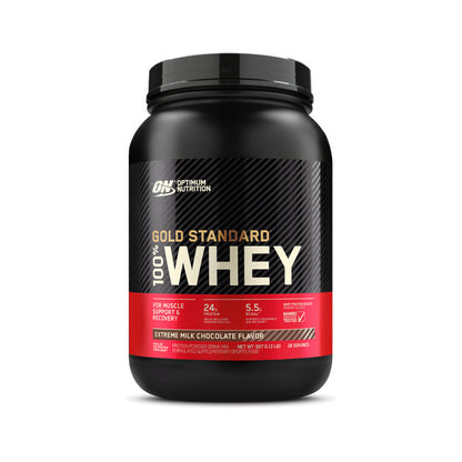 Optimum Nutrition Gold Standard 100% Whey Protein 29 servings 907g 2lb - Extreme Milk Chocolate Flavour