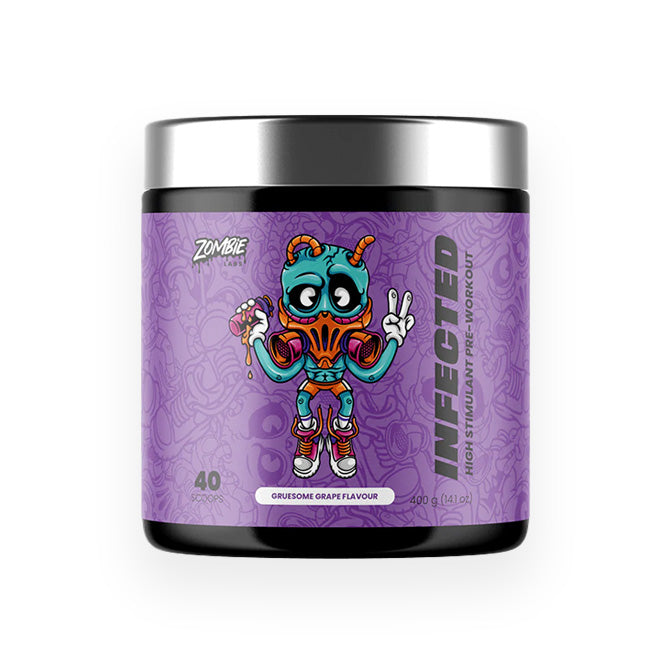 Zombie Labs Infected pre workout 40 scoops 400g gruesome grape flavour