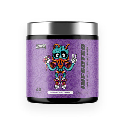 Zombie Labs Infected pre workout 40 scoops 400g gruesome grape flavour