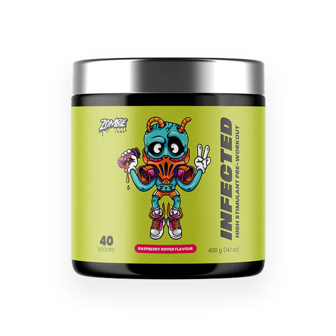 Zombie Labs Infected pre workout 40 scoops 400g raspberry ripper flavour