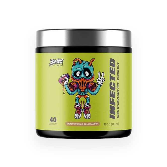 Zombie Labs Infected pre workout 40 scoops 400g vicious vanilla cold flavour