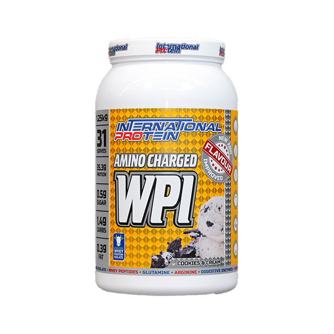 International Protein Amino Charge WPI 31 serves 1.25kg Cookies and Cream Flavour