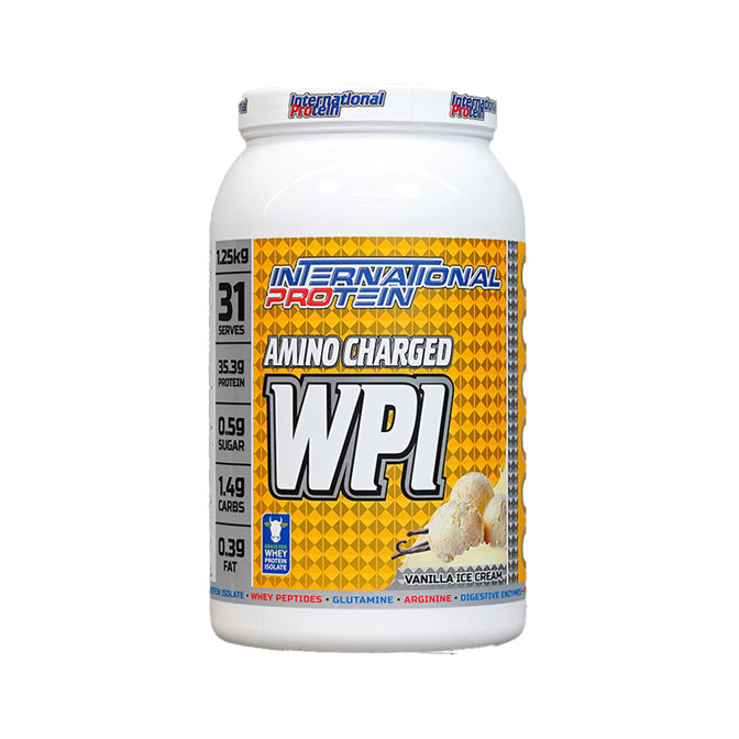 International Protein Amino Charge WPI 31 serves 1.25kg Vanilla Ice Cream Flavour