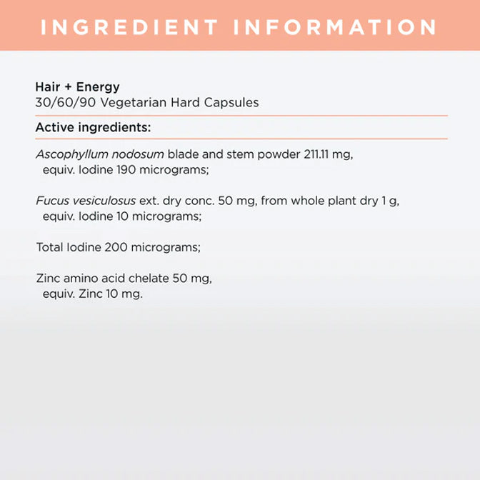 JS Health Hair And Energy 30 Capsules Ingredients