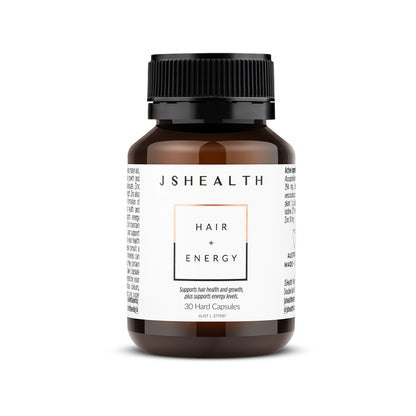 JSHealth hair + energy 30 hard capsules