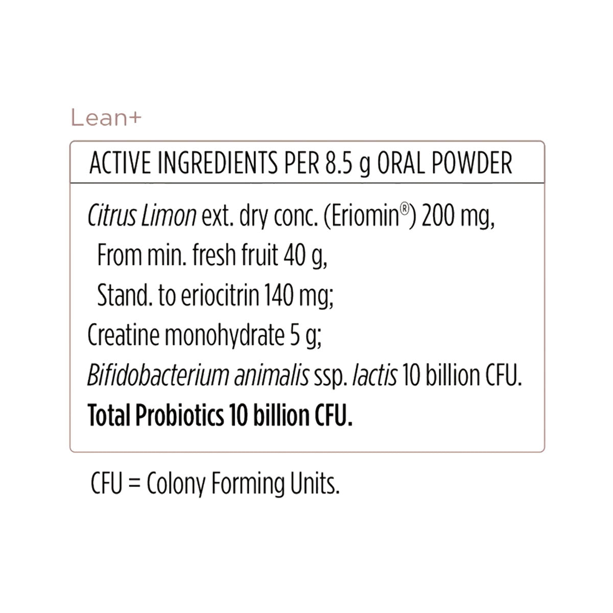 JSHealth Lean+ 255g 30 serve powder pineapple lime flavour Ingredients
