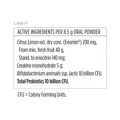JSHealth Lean+ 255g 30 serve powder pineapple lime flavour Ingredients