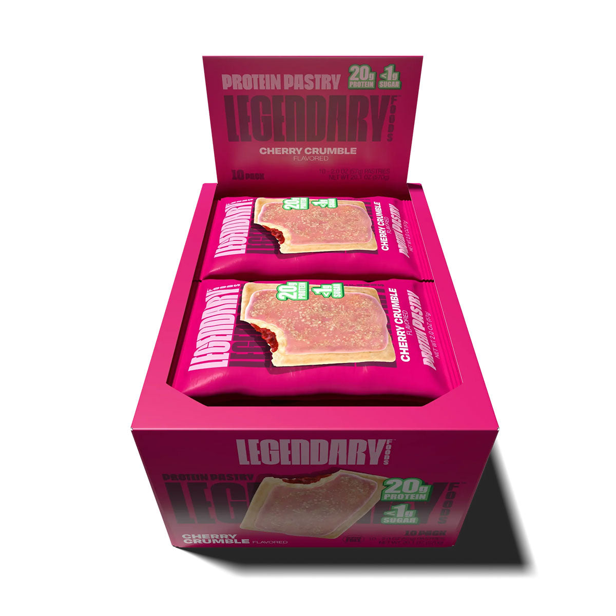Legendary Foods Protein Pastry box of 10 - Cherry Crumble Flavour