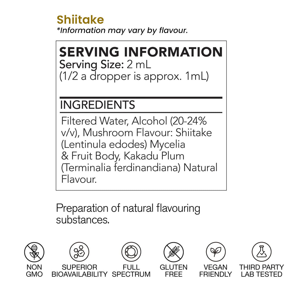 Life Cykel Shiitake Ingredients