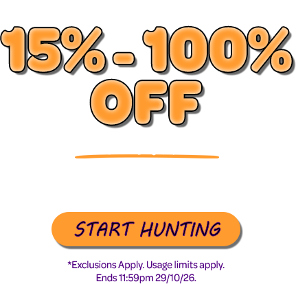 Get 15 - 100% off Storewide with the Halloween Hunt