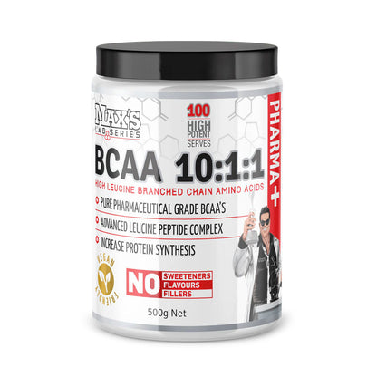 Max's Labs Series High Leucine Branched Chain Amino Acids BCAA 10:1:1 500g