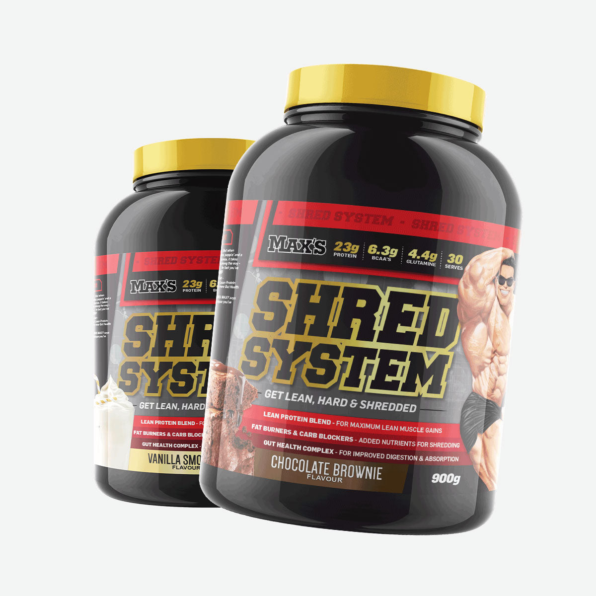 Max's Shred System Whey Protein 900g 2 flavours
