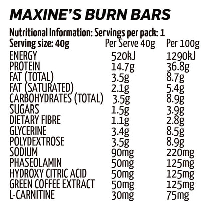 Maxines Burn Healthy Bar Trial Pack - Box of 6