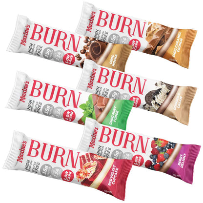 Maxines Burn Bar Trial Pack 6 flavours 40g per bar