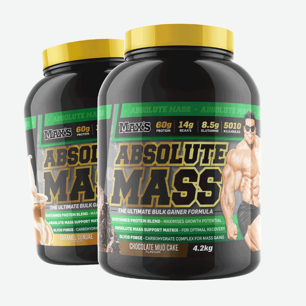 Maxs Absolute Mass Whey Protein 4.2kg 2 Flavours