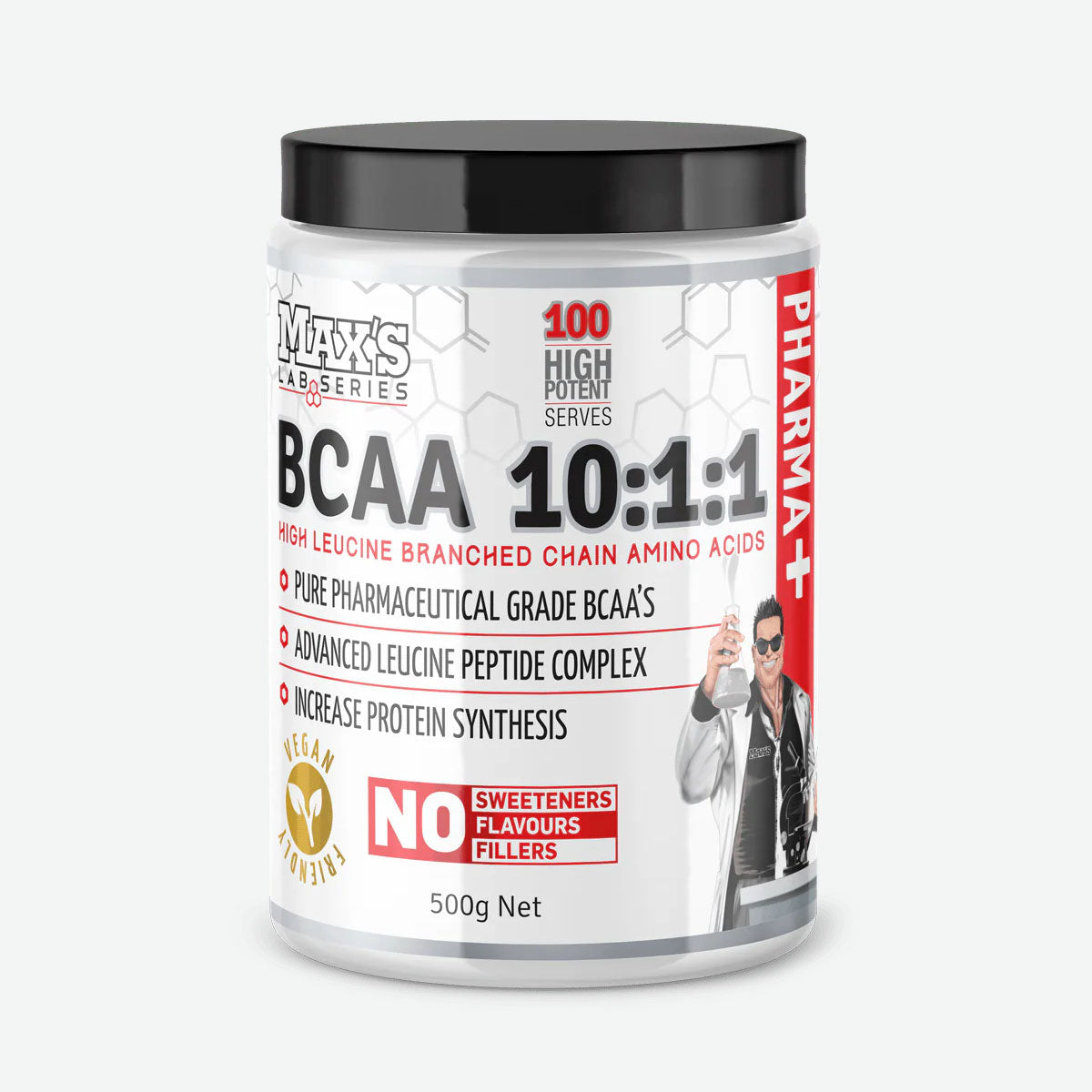 Max's Labs Series High Leucine Branched Chain Amino Acids BCAA 10:1:1 500g