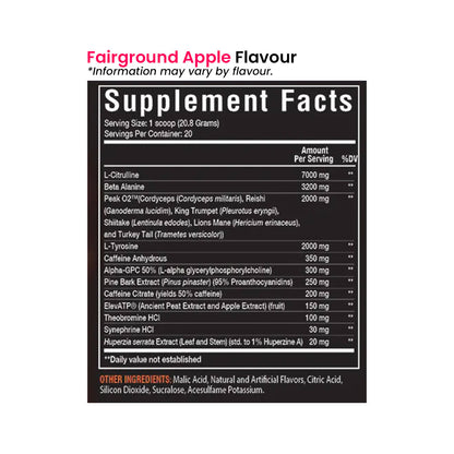 Merica Labs - Castle Bravo - Fairground Apple nutrition information and ingredients 