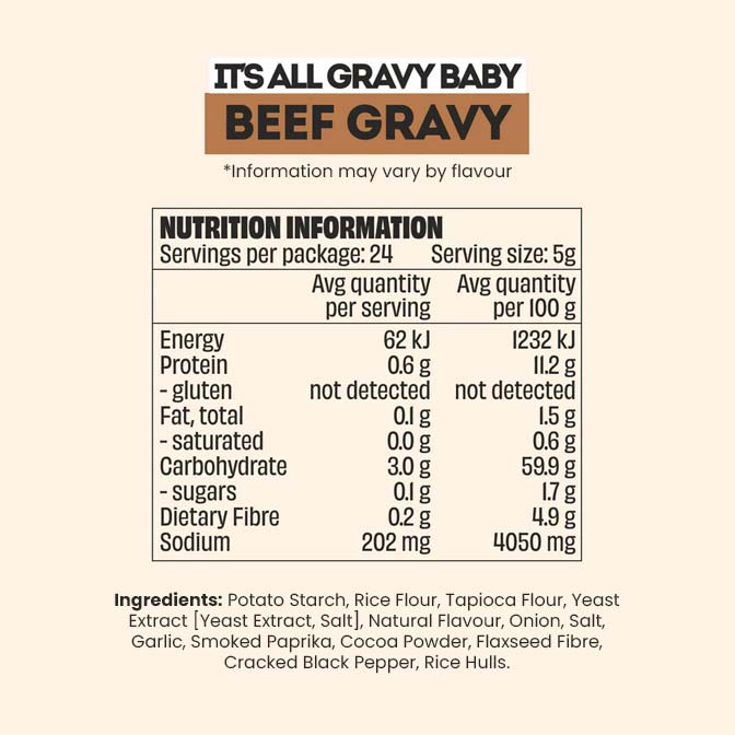 Mingle Beef Gravy nutrition information