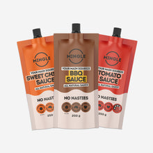 Mingle Sauce 250g group of 3 Grey background