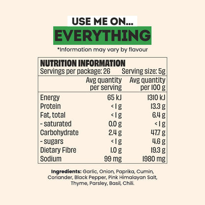 Mingle All Natural Seasoning nutrition information and ingredients