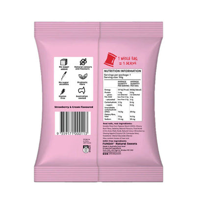 Funday Natural Sweets Six Strawberries and Cream back packet