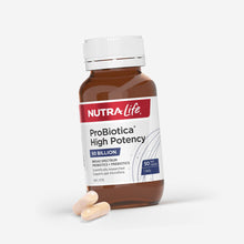 Nutralife ProBiotica probiotics and prebiotics 50 hard capsules to support gut microflora with example capsules