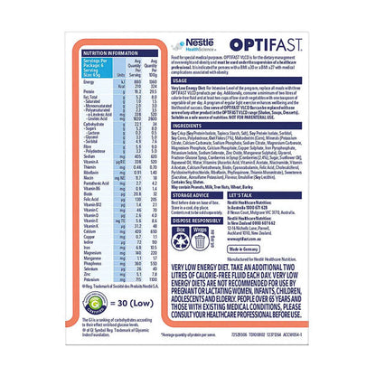 Optifast Bar - VLCD 6 Bars Cereal Nutrition Information