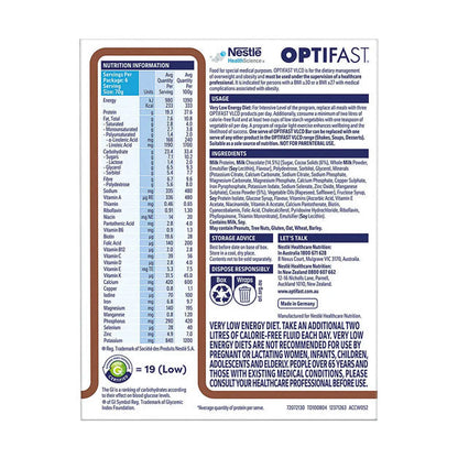 Optifast Bar - VLCD 6 Bars Chocolate Nutrition Information