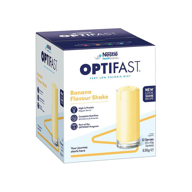Optifast very low calorie diet shake 12 serves Banana flavour