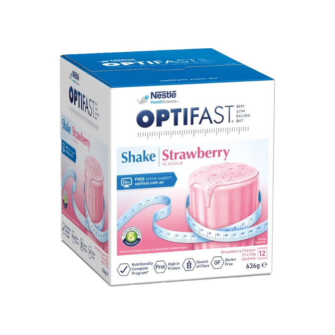 Optifast very low calorie diet shake 12 serves Strawberry flavour