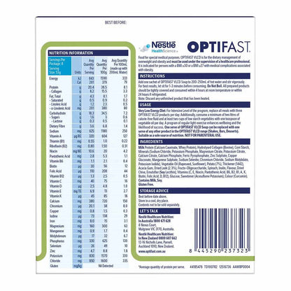 Optifast Soups VLCD Potato and Leek Nutrition Information