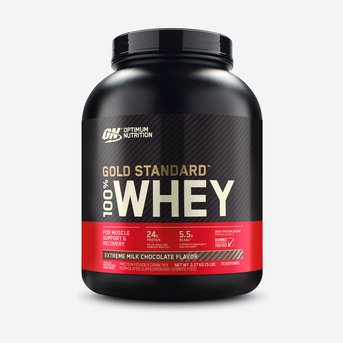 Optimum Nutrition Gold Standard 100% Whey 73 servings 2.27kg (5lb) Single Unit Main Image