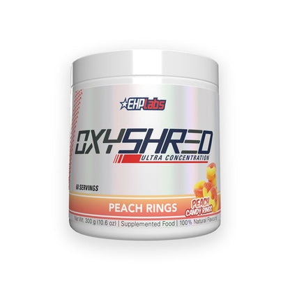 EHP Labs Oxyshred Ultra Concentration 60 servings peach candy rings flavour